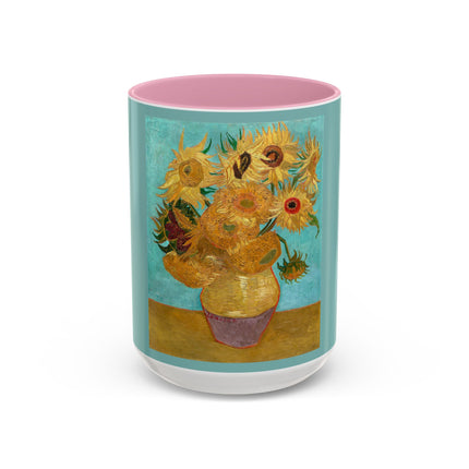 Vase with Twelve Sunflowers by Vincent van Gogh Colorful Mugs (11oz, 15oz)