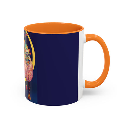 Moonlit Reflections Colorful Mug (11oz, 15oz) – Celestial Elegance, Art Deco Beauty & Dreamy Style