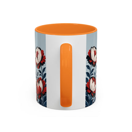 ❤️🌺 The Scarlet Blossom Dancer Colorful Mug – Art Deco Fashion Whimsy