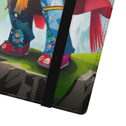 🐘⚔️ Cyberpunk Elephant Samurai Flip Case – Ancient Wisdom & Neon Power
