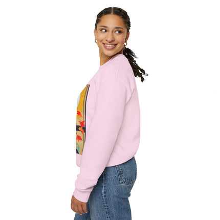 Black Cat in Kimono Unisex Heavy Blend™ Crewneck Sweatshirt