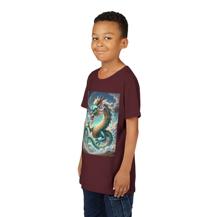 Tibetan Dragon in Battle Youth Short Sleeve Tee