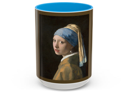 Girl with a Pearl Earring by Johannes Vermeer Colorful Mugs (11oz, 15oz)