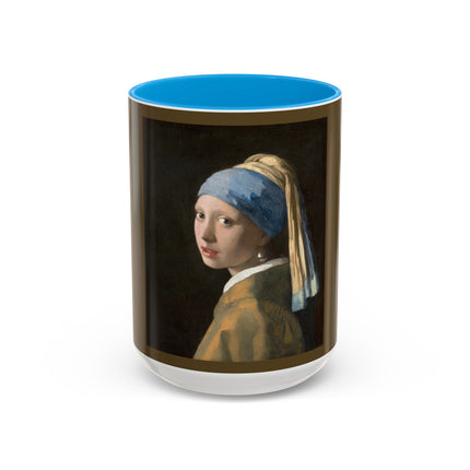 Girl with a Pearl Earring by Johannes Vermeer Colorful Mugs (11oz, 15oz)