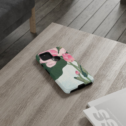 Blooming Lotus Flowers by Ohara Koson Phone Cases