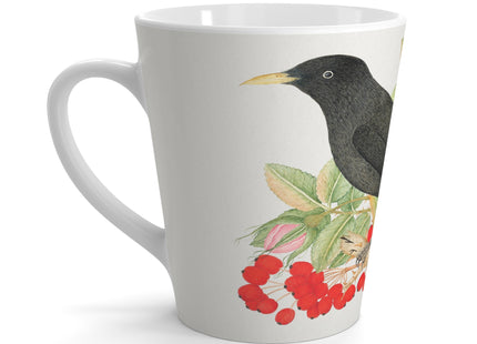 Blackbird with Roses by Anonymous Latte Mug