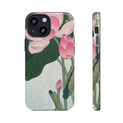 Blooming Lotus Flowers by Ohara Koson Phone Cases