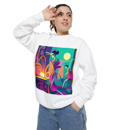 Dance of the Skeleton Ballerinas Unisex Garment-Dyed Sweatshirt