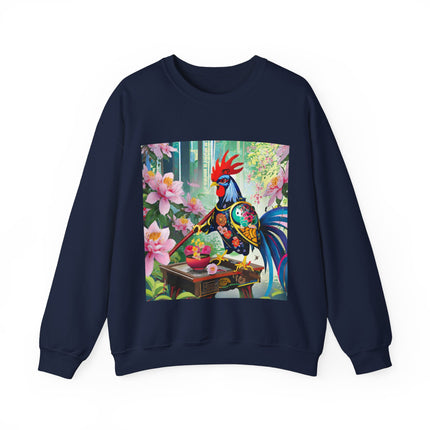 Cyberpunk Rooster Unisex Heavy Blend™ Crewneck Sweatshirt