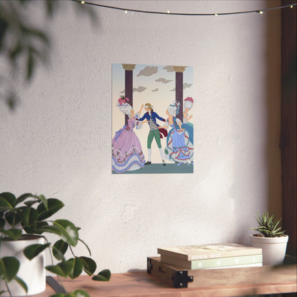 🎭🌹 The Garden Ladies Of Blind Man’s Bluff Matte Vertical Poster – Art Deco Fashion Whimsy