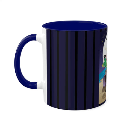 Moonlit Pirate Halloween Colorful Mugs, 11oz
