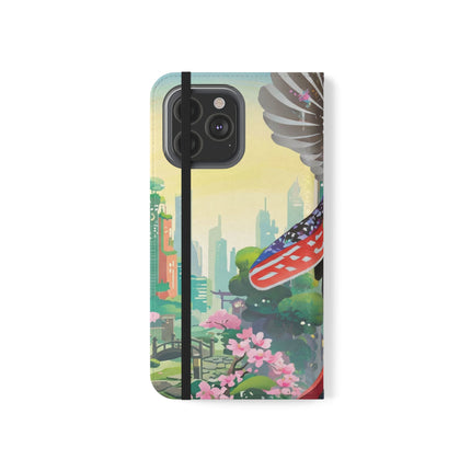 🦉⚔️ Cyberpunk Samurai Owl Flip Case – Neon Wisdom & Warrior Honor
