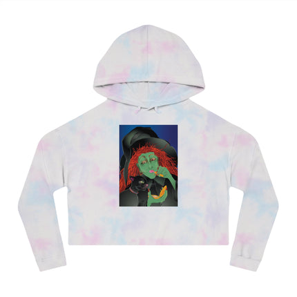 Mirror, Mirror A Witch's Touch Women’s Cropped Hooded Sweatshirt