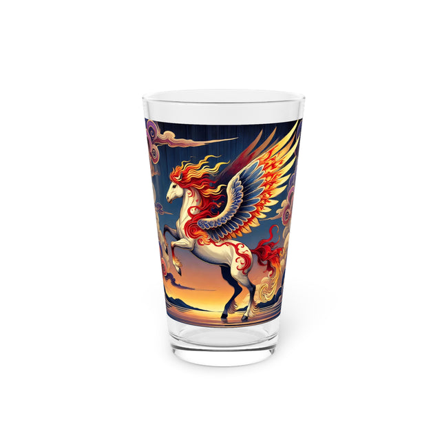 Flame-Winged Horse at Sunset  Glass, 16oz