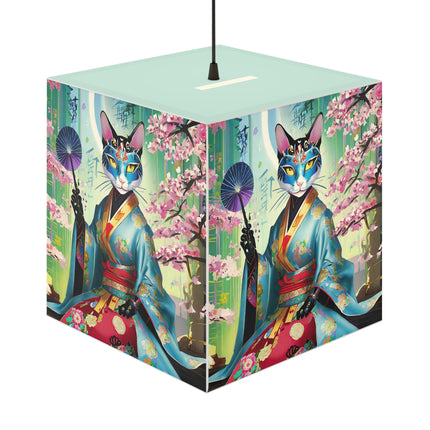 Cyberpunk Geisha Light Cube Lamp