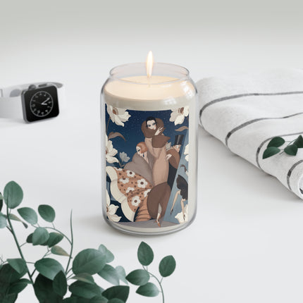 🌸✨ The Midnight Magnolia Masquerade Scented Soy Candle – Art Deco Nocturne