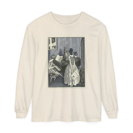 Piano et chant by Fernand Siméon Garment-dyed Long Sleeve T-Shirt