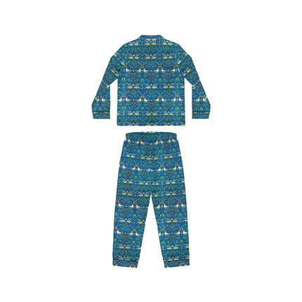 Birds by William Morris Women's Satin Pajamas (AOP)