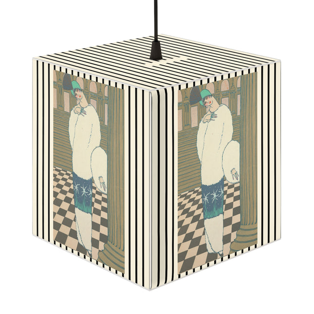 Les Hermines by Georges Lepape Light Cube Lamp