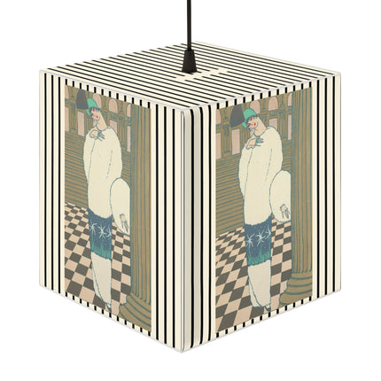 Les Hermines by Georges Lepape Light Cube Lamp