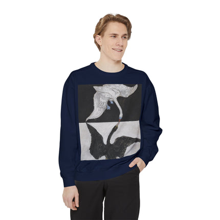 The Swan by Hilma af Klint Garment-Dyed Sweatshirt