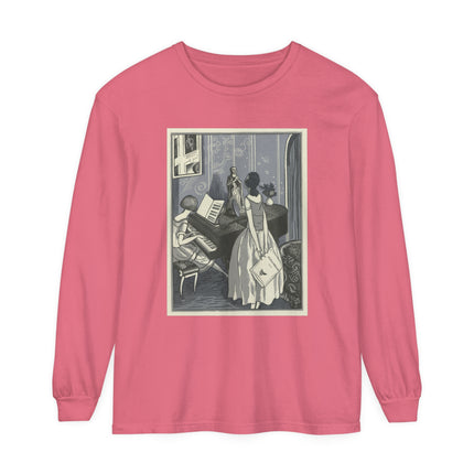 Piano et chant by Fernand Siméon Garment-dyed Long Sleeve T-Shirt