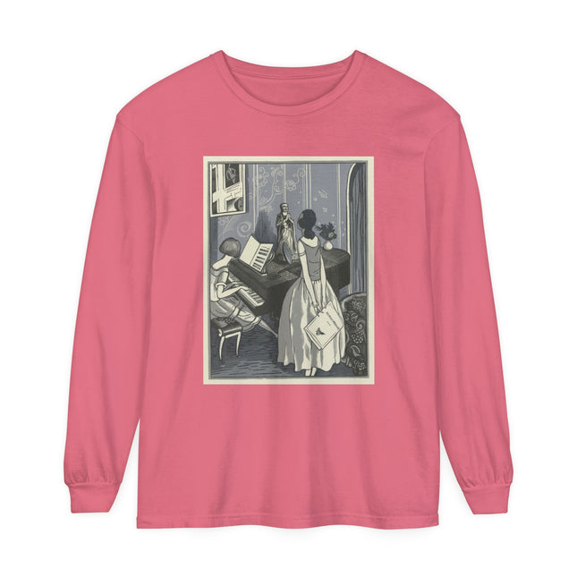 Piano et chant by Fernand Siméon Garment-dyed Long Sleeve T-Shirt