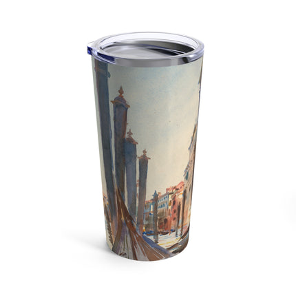 Gondola Moorings on the Grand Canal by John Singer Sargent Tumbler 20oz