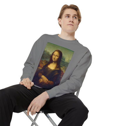 Mona Lisa by Leonardo da Vinci Unisex Garment-Dyed Sweatshirt
