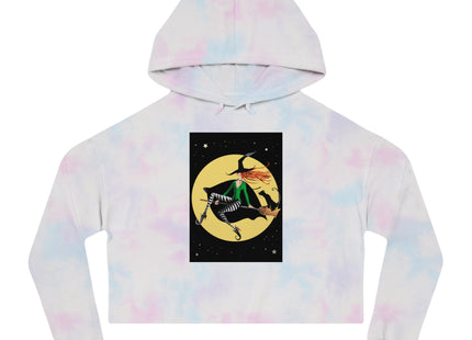 A Witch’s Moonlit Flight Women’s Cropped Hooded Sweatshirt