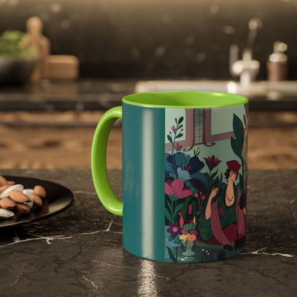 The Ladies Of The Secret Masquerade Colorful Mugs – Art Deco Floral Mystery