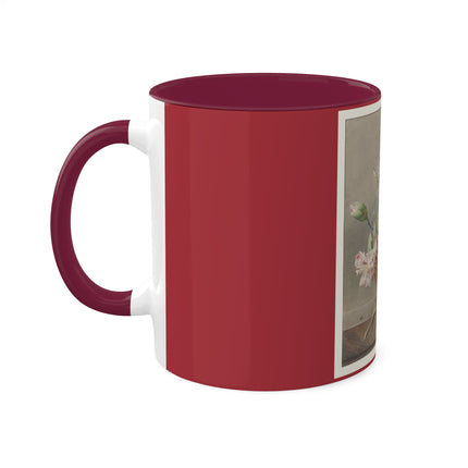 Floral Still Life by Georgius Jacobus Johannes van Os Colorful Mugs, 11oz