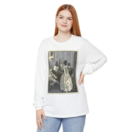 Piano et chant by Fernand Siméon Garment-dyed Long Sleeve T-Shirt