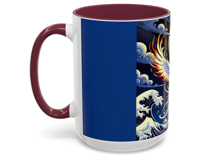 Majestic White Crane Colorful Mugs (11oz, 15oz)