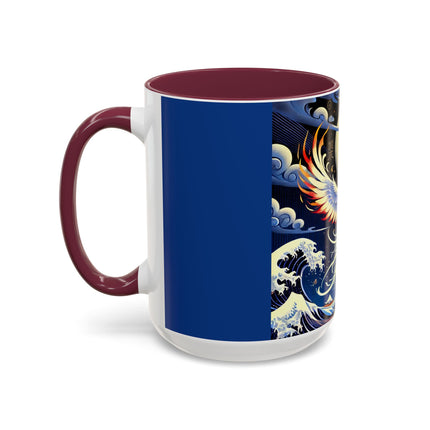 Majestic White Crane Colorful Mugs (11oz, 15oz)