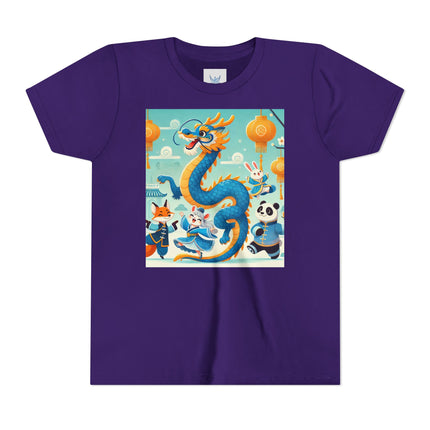 Blue & Gold Dragon Festival Parade Youth Short Sleeve Tee