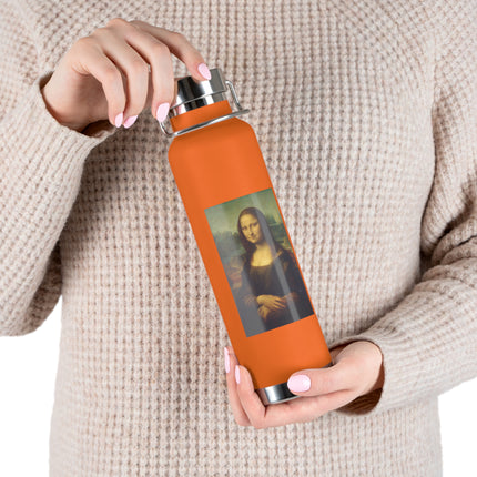 Mona Lisa by Leonardo da Vinci Copper Vacuum Insulated Bottle, 22oz