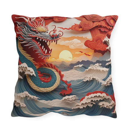 Emergence of the Dragon Outdoor Pillows
