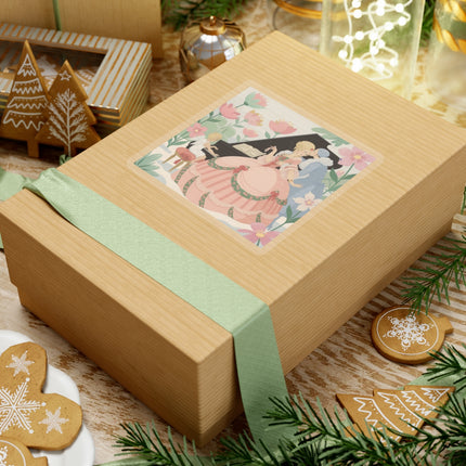 🎹💕 The Christmas Serenade Kiss-Cut Sticker – Art Deco Holiday Romance