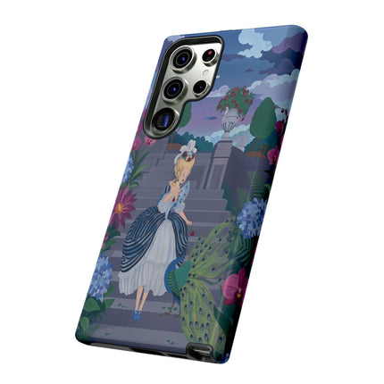 🦚🌸 The Peacock Garden Terrace Phone Case – Art Deco Floral Elegance