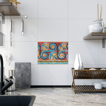 Reproduction of S-Spiral Frieze by Emile Gilliéron Ceramic Tile