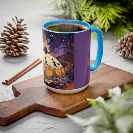 🎃🌙 The Pumpkin Moon Dress Colorful Mug – Whimsical Halloween Fashion