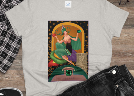 May & Emerald (from the Gem Series) by Sofia Chiostri Women's Midweight Cotton Tee