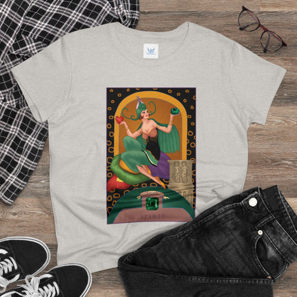 May & Emerald (from the Gem Series) by Sofia Chiostri Women's Midweight Cotton Tee