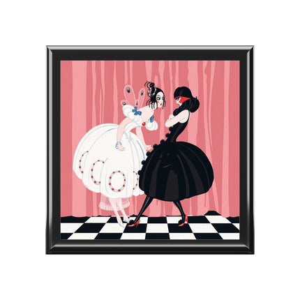 🎭🖤 The Masquerade Secret Jewelry Box – Art Deco Fashion Whimsy
