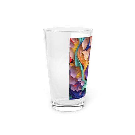 The Elegant Iris Flower Glass, 16oz