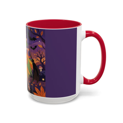 🎃🧙 The Witch Of Jack-O'-Lantern Hollow Colorful Mug – Whimsical Halloween Charm