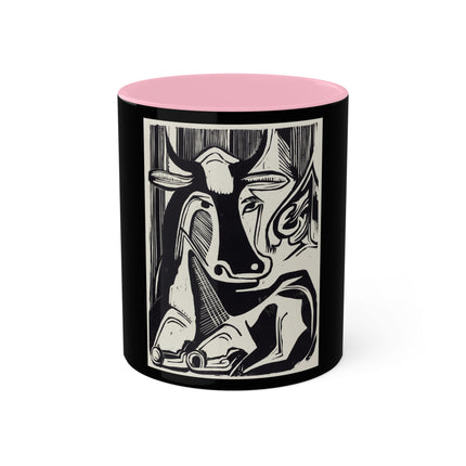 The Large Cow by Ernst Ludwig Kirchner Colorful Mugs, 11oz
