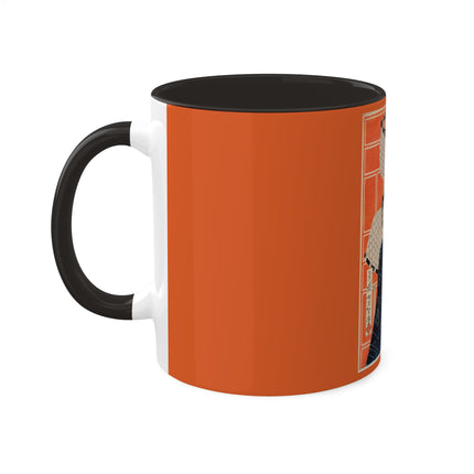 The Actor Kawarasaki Gonjūrō for a Fire Troupe by Tsukioka Yoshitoshi Colorful Mugs, 11oz