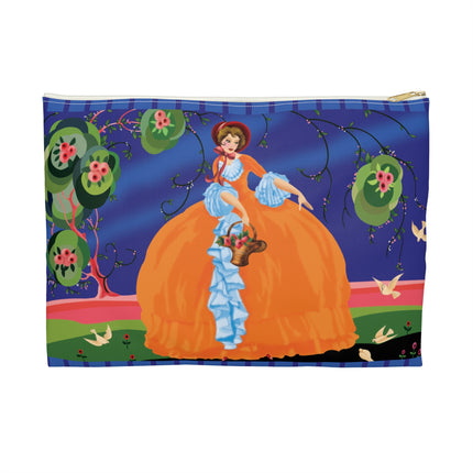 Spring Whispers Accessory Pouch – Vintage Art Fashion Design